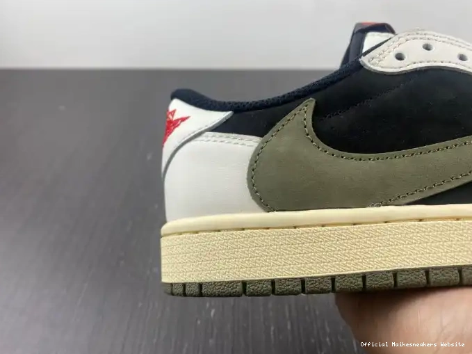 Official Maikesneakers Jordan x WMNS 1 Travis Scott Low Air OG Olive DZ4137-106 0531